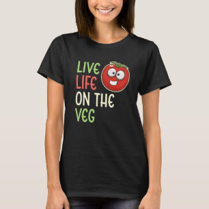 Camiseta Vida En Vivo En La Vega Vegetable Tomate Vegan Lif