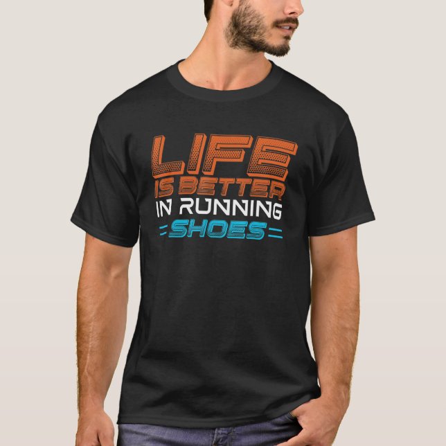 Camiseta Vida En Zapatos Corriendo (Anverso)
