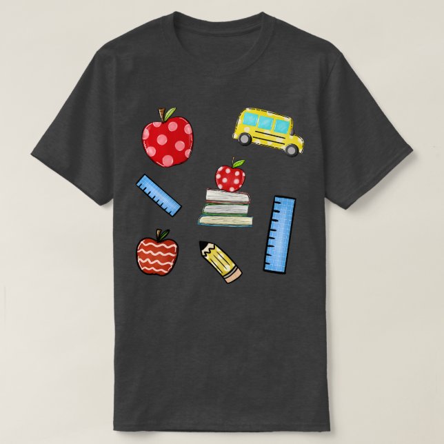 Camiseta vida escolar linda (Diseño del anverso)