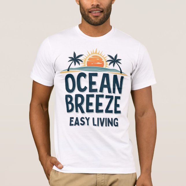 Camiseta Vida Fácil Brisa Oceánica (Anverso)
