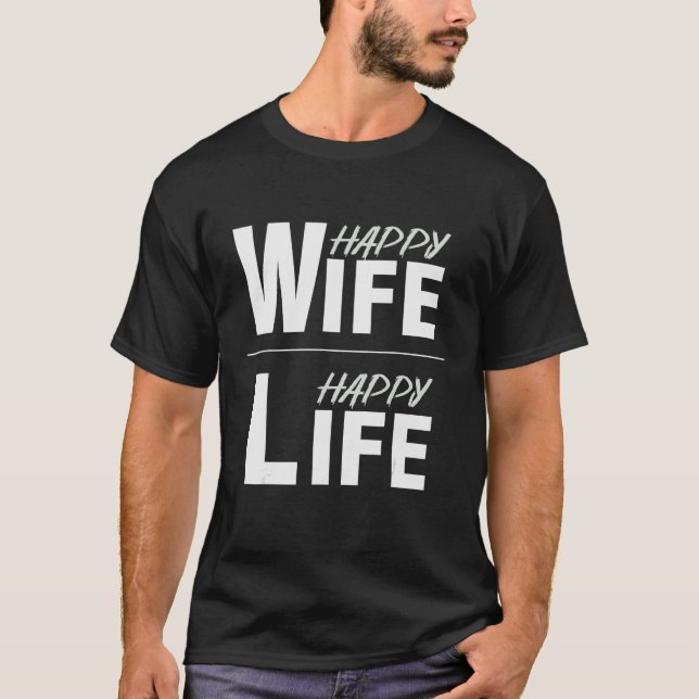 Camiseta Vida feliz de la esposa (Anverso)