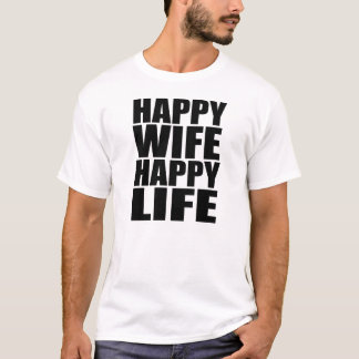 Camiseta Vida feliz de la esposa feliz