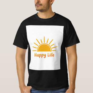 Camiseta Vida feliz: Iluminada por la alegría