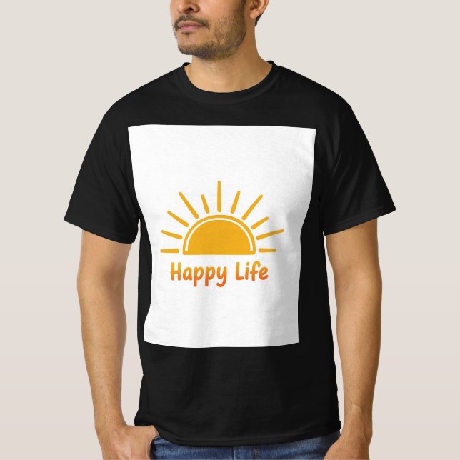 Camiseta Vida feliz: Iluminada por la alegría (Anverso)