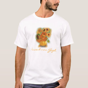 Camiseta Vida fija - Vase con doce girasoles, van Gogh
