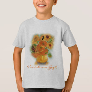 Camiseta Vida fija - Vase con doce girasoles, van Gogh