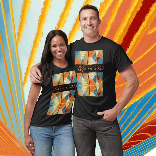 Camiseta Vida gráfica en 2023 Resumen de líneas y curvas (Subido por el creador)