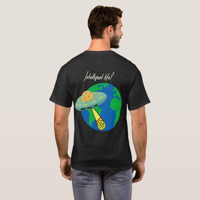 Camiseta ¿Vida inteligente? (Reverso completo)