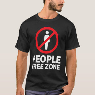 Camiseta Vida introvertida - Zona libre de gente Divertida