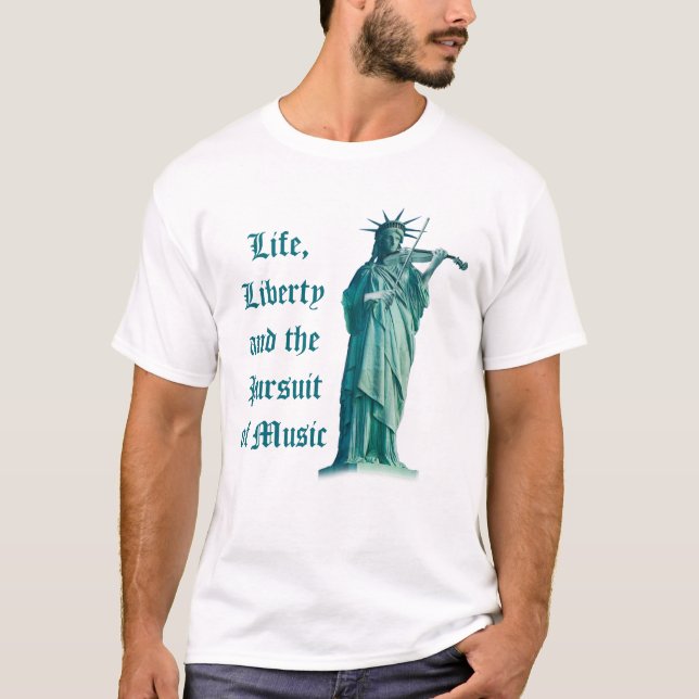 Camiseta Vida, libertad y la búsqueda de la música - (Anverso)