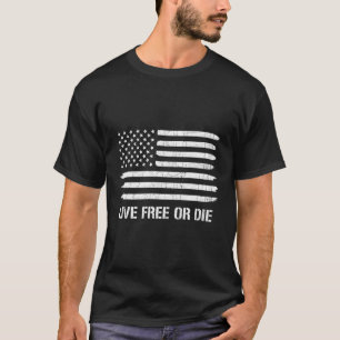 Camiseta Vida Libre O Muerte 2ª Enmienda Bandera Estadounid