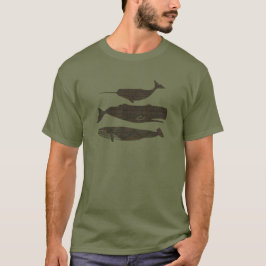 Camiseta Vida marina náutica de ballena antigua