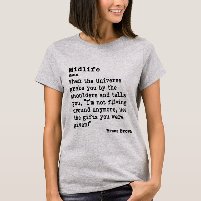 Camiseta Vida media: Cuello básico de la tripulación de col (Anverso)