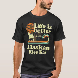 Camiseta Vida Mejor Alaskan Klee Kai Vintage Dog Mom Dad