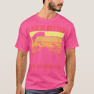 Camiseta Vida Mejor Sobre Montañas Parapente Buceo P