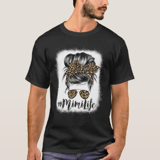 Camiseta Vida Mimi Clásica Con Tonos De Patrón Leopardo