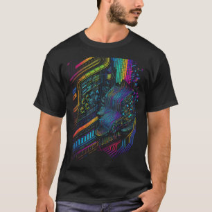 Camiseta Vida modular de la música electrónica sintetizador