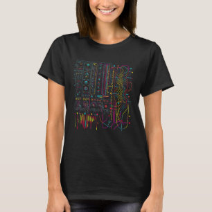 Camiseta Vida modular de la música electrónica sintetizador