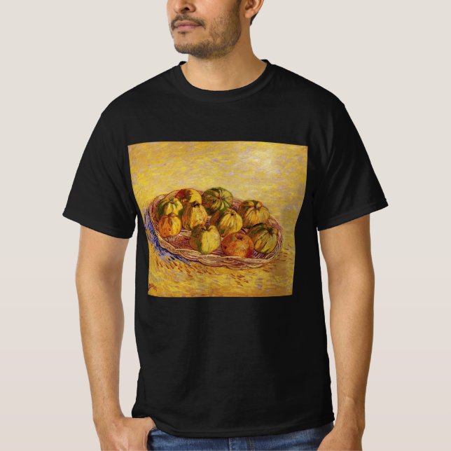 Camiseta Vida muerta, canasta de manzanas por Vincent van G (Anverso)