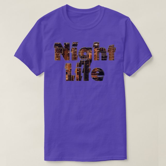 Camiseta Vida nocturna (Diseño del anverso)