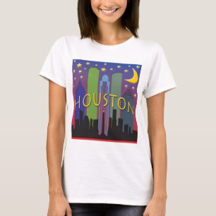 Camiseta Vida nocturna del horizonte de Houston
