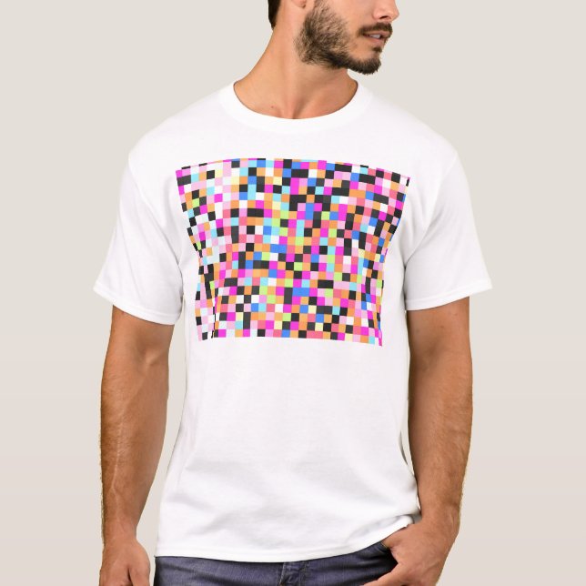 Camiseta Vida nocturna (miedo del pixel) (Anverso)