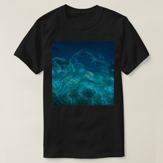 Camiseta vida oceánica en estilo barroco flamenco con Sim (Diseño del anverso)