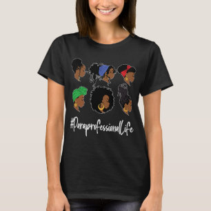 Camiseta Vida paraprofesional Afro-Afro-Americano Negro