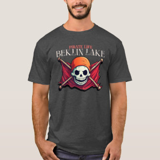 Camiseta Vida pirata, cráneo y bandera
