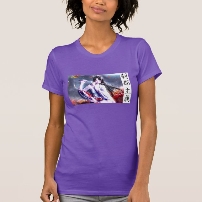 Camiseta Vida por el momento - chica japonés #2 de la (Anverso)