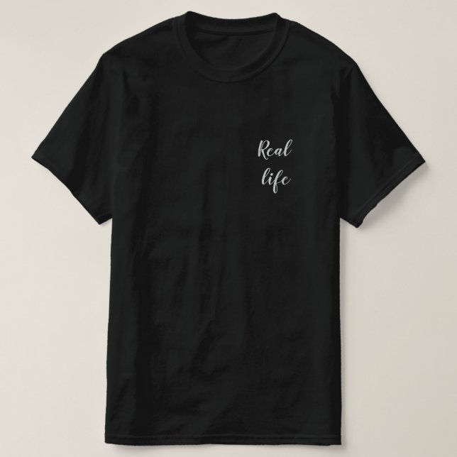 Camiseta Vida real (Diseño del anverso)