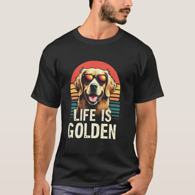 Camiseta Vida Retro Dorada (Anverso)