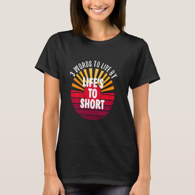 Camiseta Vida S A 3 Palabras Cortas En Un (Anverso)