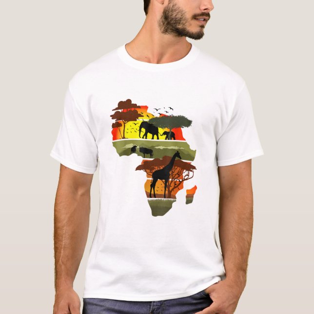 Camiseta Vida salvaje del continente africano Sunset Safari (Anverso)