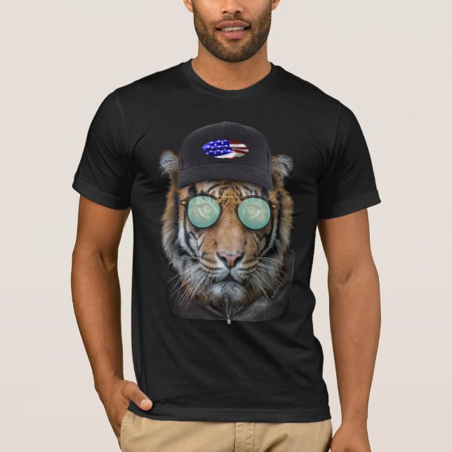Camiseta Vida salvaje divertida vestida como Bengal Tiger (Anverso)