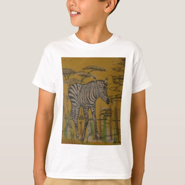 Camiseta Vida salvaje Kenya Safari Africano Zebra.png (Anverso)
