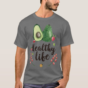 Camiseta Vida sana Vegan Aguacate Ama a la agricultura vege