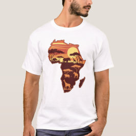 Camiseta Vida silvestre africana al atardecer