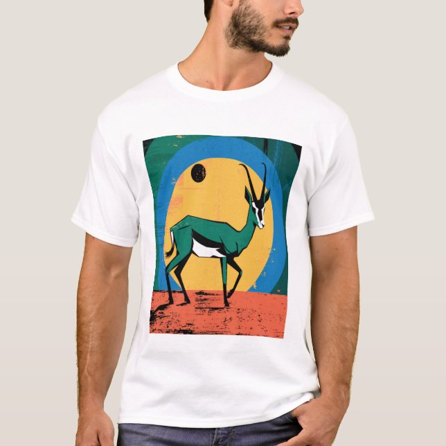 Camiseta Vida silvestre africana estilizada (Anverso)