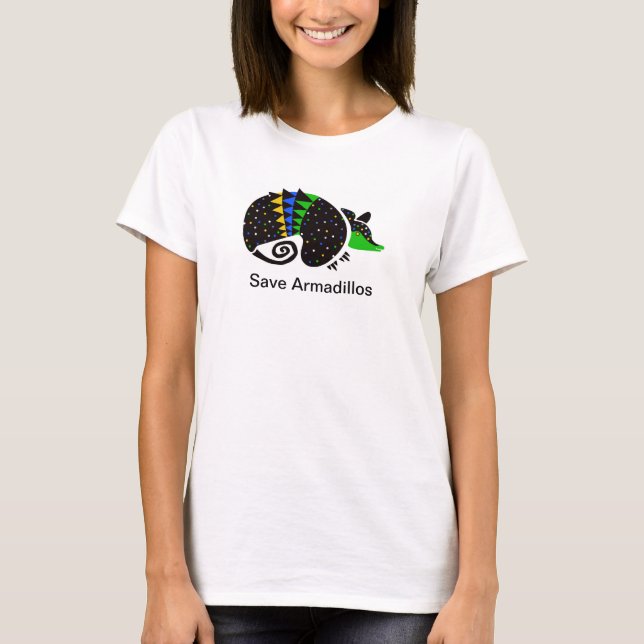 Camiseta Vida silvestre - Cute Save ARMADILLOS - Naturaleza (Anverso)