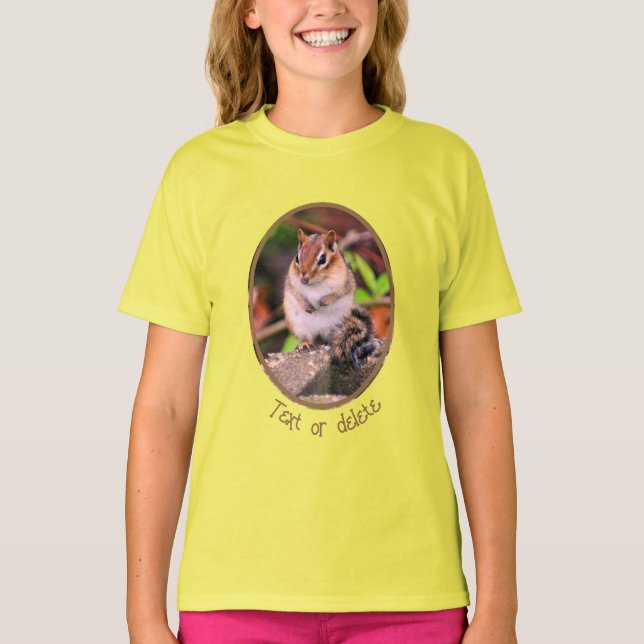 Camiseta Vida silvestre de Chipmunk personalizada (Anverso)