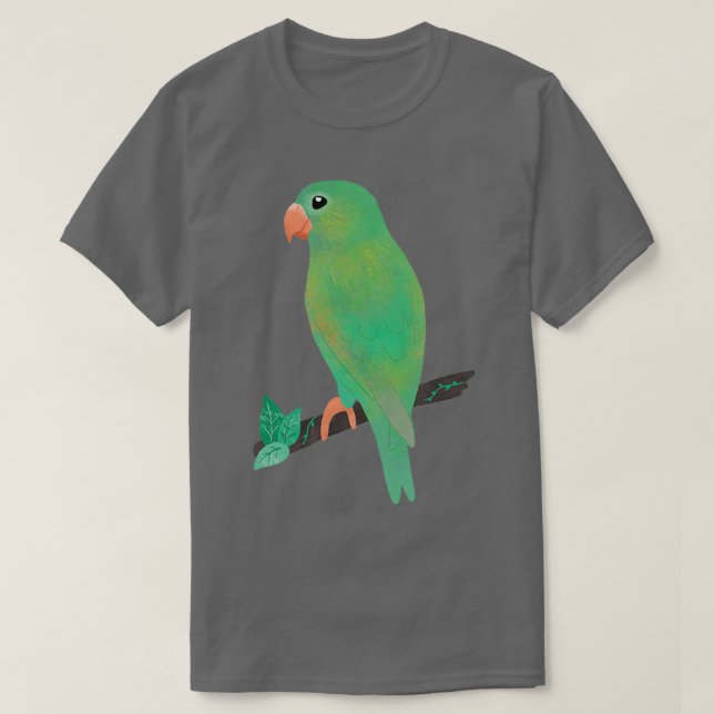 Camiseta Vida silvestre de loro verde (Diseño del anverso)