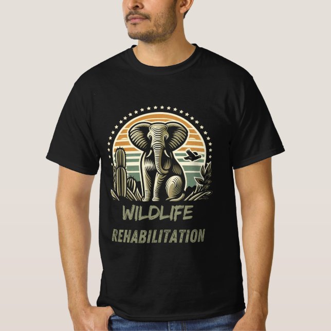 Camiseta Vida silvestre de los elefantes - Rehabilitación d (Anverso)