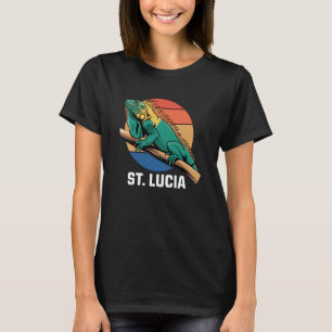 Camiseta Vida silvestre de Santa Lucía, Iguana, color diver