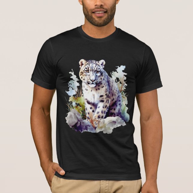 Camiseta Vida silvestre del gato grande de la montaña de in (Anverso)