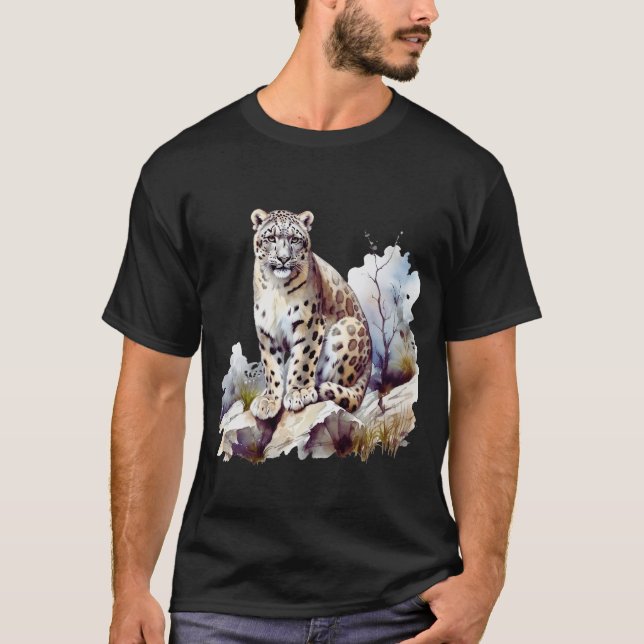 Camiseta Vida silvestre del gato grande de la montaña de in (Anverso)