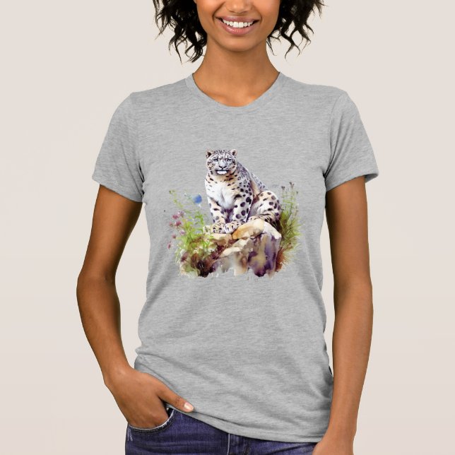 Camiseta Vida silvestre del gato grande de la montaña de in (Anverso)