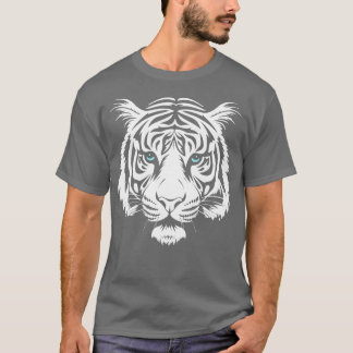 Camiseta Vida silvestre del tigre grande del Siberiano blan