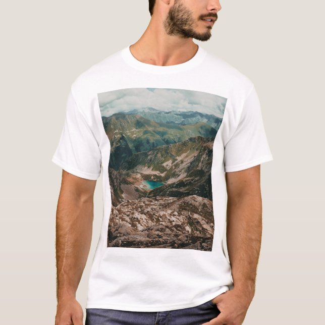 Camiseta Vida silvestre en el Lago de Montaña: Mayor sereni (Anverso)