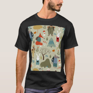 Camiseta Vida silvestre en Taiga: Patrón de niños de época